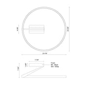 Kuzco SF27724-3WCCT-UNV Roda 1-lt 24" LED Flush Mount, CCT Selectable