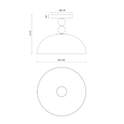 Alora Mood SF459012 Paisley 1-lt 12" Semi-Flush Mount