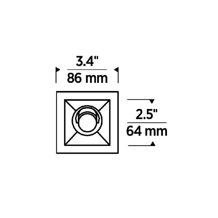 Entra ENCL2SR CL 2" 12W LED Square Flanged Adjustable Remodel Downlight