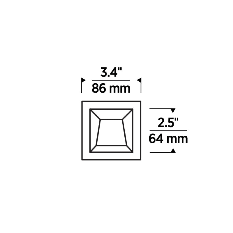 Entra ENCL2SR CL 2" 12W LED Square Flanged Wall Wash Remodel Downlight