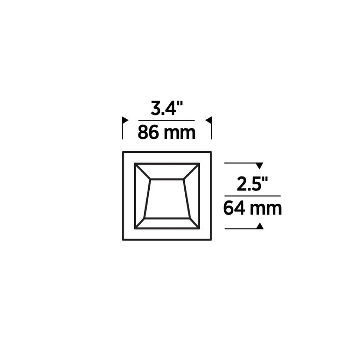 Entra ENCL2SR CL 2" 12W LED Square Flanged Wall Wash Remodel Downlight