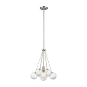 Visual Comfort 6514301 Bronzeville 1-lt 14" Chandelier - Brushed Nickel