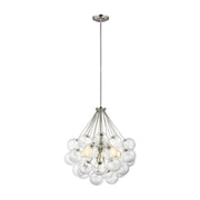 Visual Comfort 6514303 Bronzeville 3-lt 22" Chandelier - Brushed Nickel