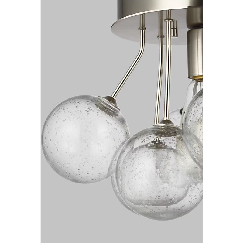 Visual Comfort 7714301 Bronzeville 1-lt 15" Semi Flush Mount - Brushed Nickel