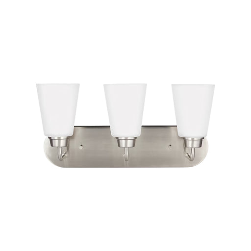Generation 4415203 Kerrville 3-lt 18" Wall/Bath Sconce - Brushed Nickel