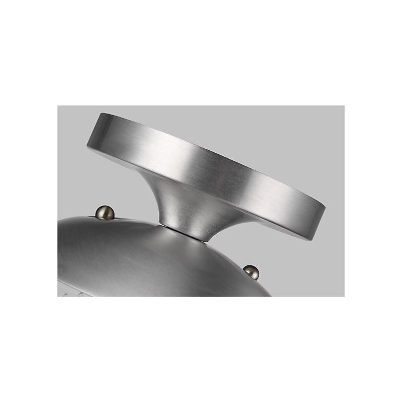 Visual Comfort 7501801 Leo 1-lt 8" Semi Flush Mount - Satin Aluminum
