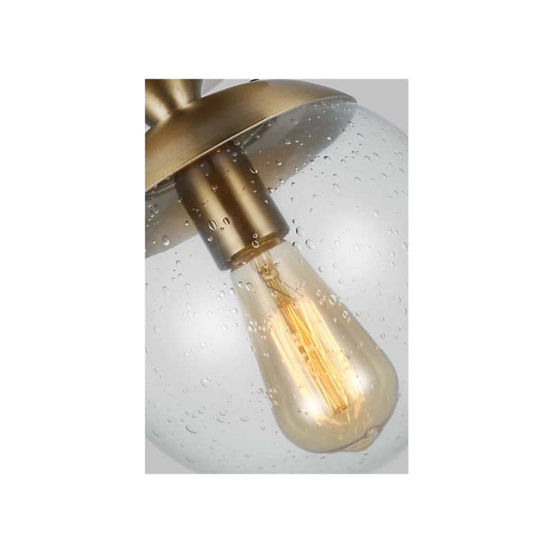 Visual Comfort 7501801EN7 Leo 1-lt 8" LED Semi Flush Mount - Satin Brass
