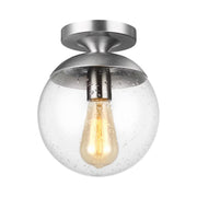 Visual Comfort 7501801EN7 Leo 1-lt 8" LED Semi Flush Mount - Satin Aluminum