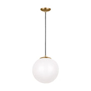 Visual Comfort 602493S Leo 1-lt 14" LED Pendant - Satin Brass