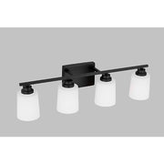 Generation 4420904 Vinton 4-lt 29" Wall/Bath Light - Midnight Black