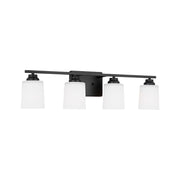 Generation 4420904 Vinton 4-lt 29" Wall/Bath Light - Midnight Black