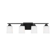 Generation 4420904 Vinton 4-lt 29" Wall/Bath Light - Midnight Black