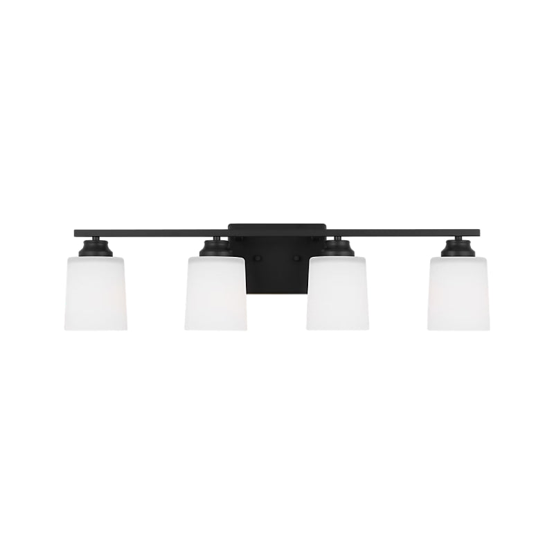 Generation 4420904 Vinton 4-lt 29" Wall/Bath Light - Midnight Black