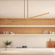 Kuzco LP28760-UNV-010 Shift 60" LED Linear Pendant, 120-277V - Brushed Gold