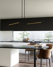 Kuzco LP28760-UNV-010 Shift 60" LED Linear Pendant, 120-277V - Black/Brushed Gold