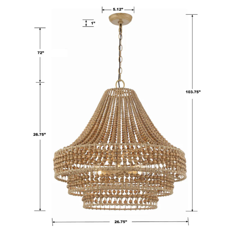 Crystorama SIL-B6006 Silas 6-lt 27" Chandelier