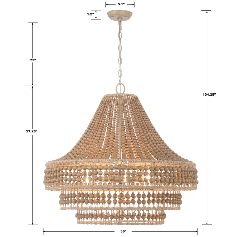 Crystorama SIL-B6008 Silas 8-lt 30" Chandelier