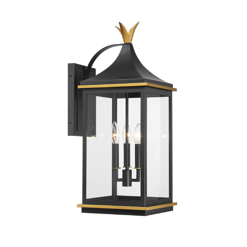 Crystorama SIM-803 Simpson 3-lt 25" Tall Outdoor Wall Sconce