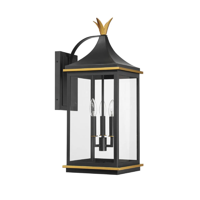 Crystorama SIM-803 Simpson 3-lt 25" Tall Outdoor Wall Sconce