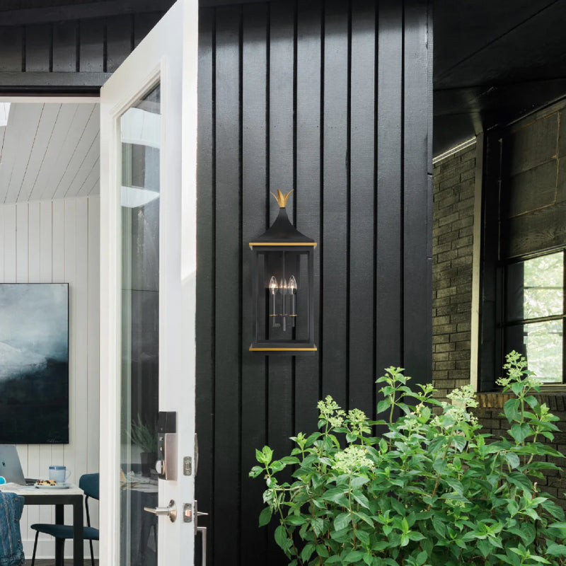 Crystorama SIM-803 Simpson 3-lt 25" Tall Outdoor Wall Sconce