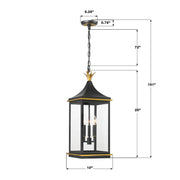 Crystorama SIM-805 Simpson 3-lt 10" Outdoor Pendant