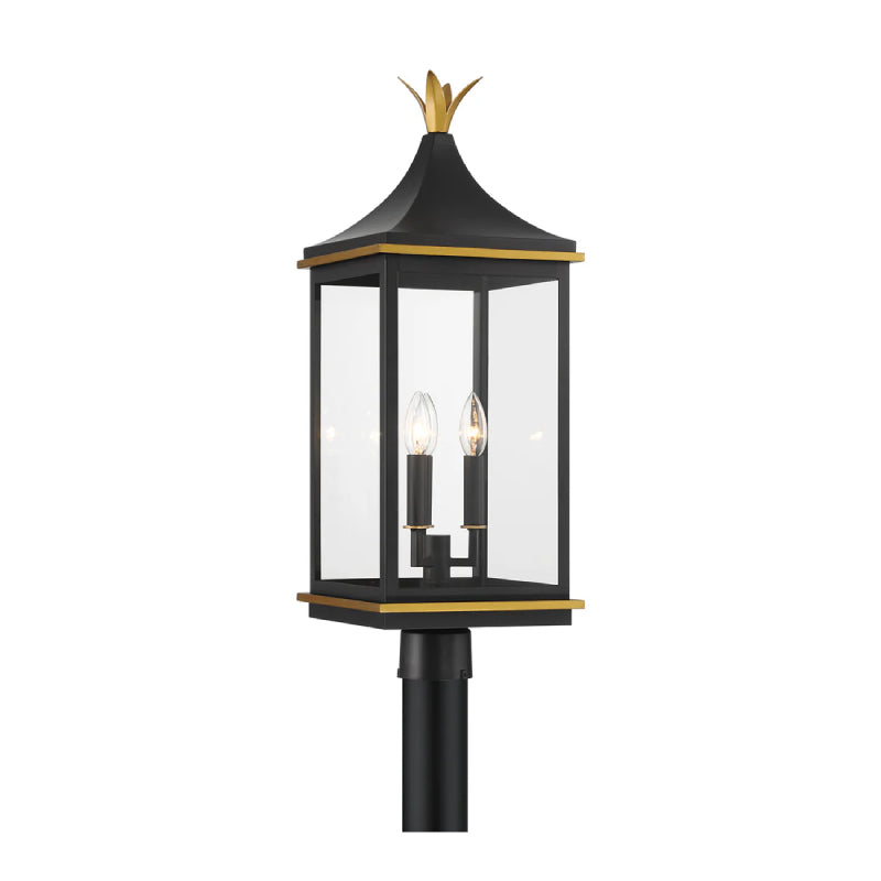 Crystorama SIM-809 Simpson 3-lt 28" Tall Outdoor Post Light