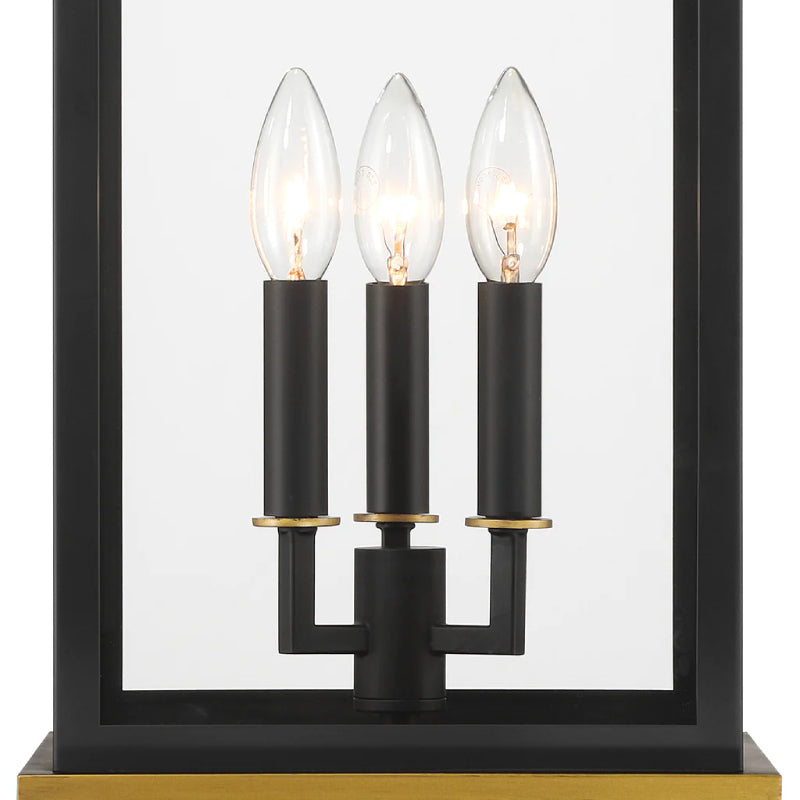 Crystorama SIM-809 Simpson 3-lt 28" Tall Outdoor Post Light