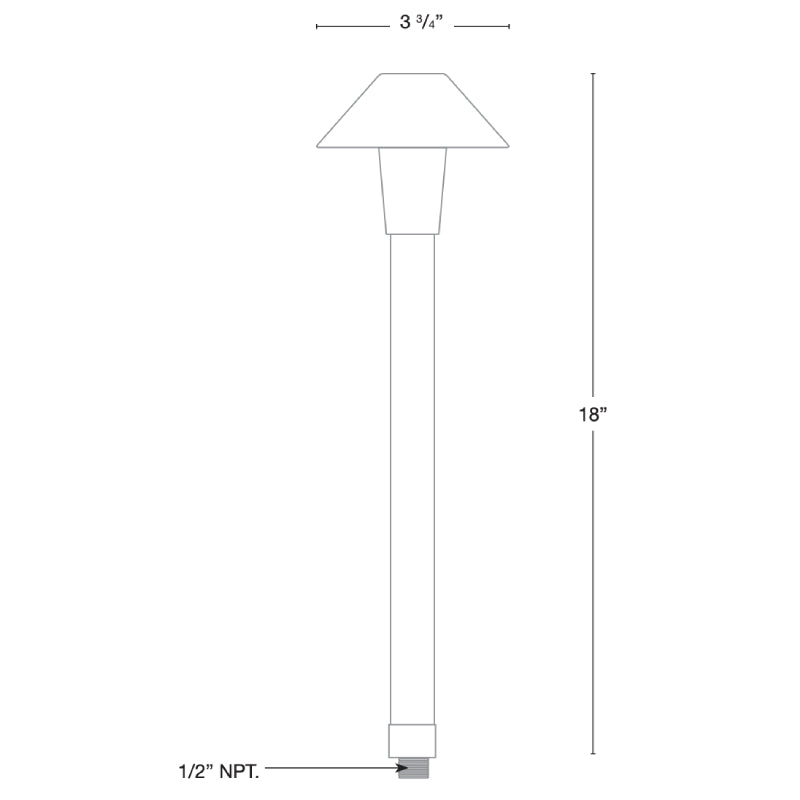SPJ SPJ-SK18 18" Tall LED Outdoor Path Light