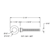 Bruck EXT/SKY-TIM Skyline Indoor/Outdoor Eyebolt Mount for Timber