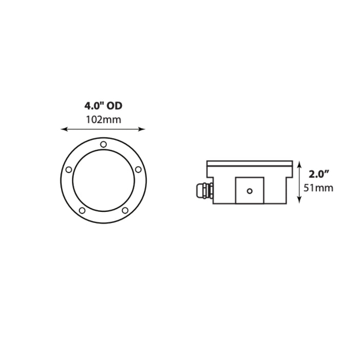 Focus Industries SL11LEDM 7W LED Underwater Light, 12V, 3000K