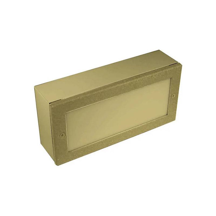 Focus Industries SL44LED 8" 2W Rectangle LED Paver Light, 3000K, 12V - Brass