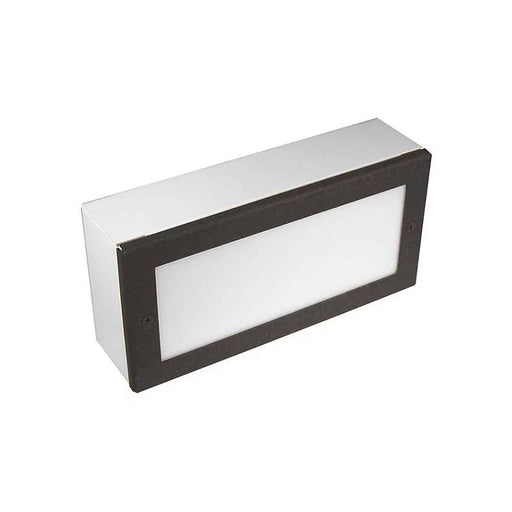 Focus Industries SL44LED 8" 2W Rectangle LED Paver Light, 3000K, 12V - Aluminum with Bronze Tex