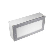 Focus Industries SL44LED 8" 2W Rectangle LED Paver Light, 3000K, 12V - Aluminum with Chrome