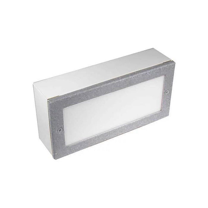 Focus Industries SL44LED 8" 2W Rectangle LED Paver Light, 3000K, 12V - Aluminum with Chrome