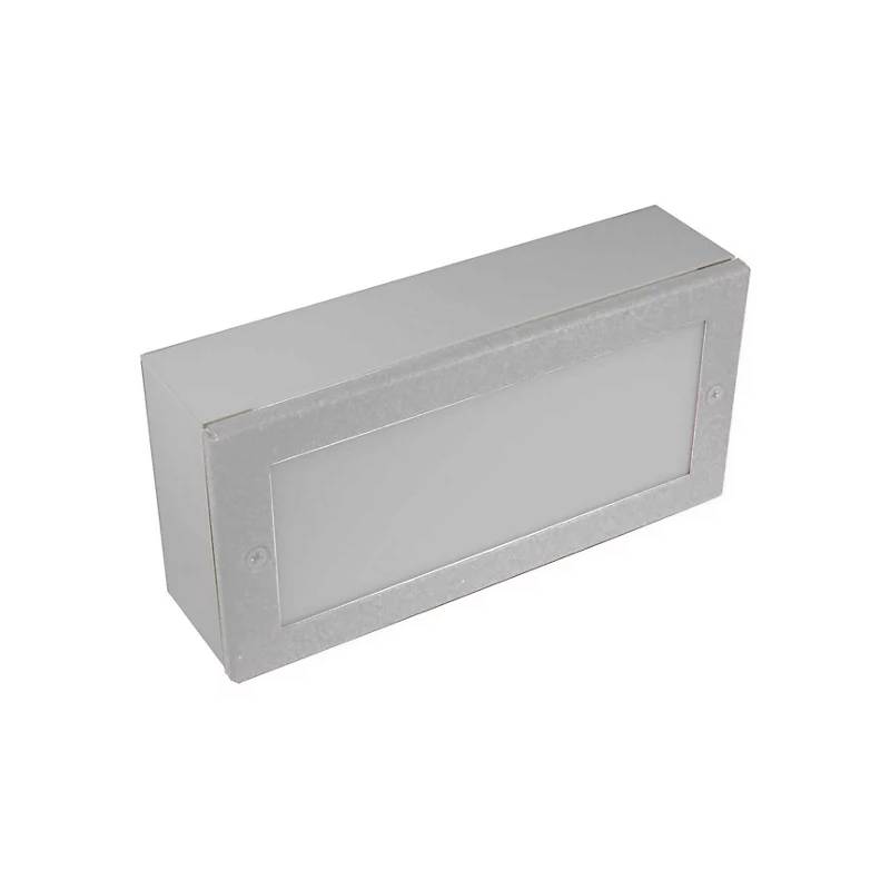 Focus Industries SL44LED 8" 2W Rectangle LED Paver Light, 3000K, 12V - Stainless Steel