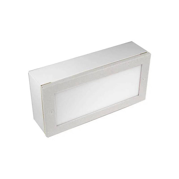 Focus Industries SL44LED 8" 2W Rectangle LED Paver Light, 3000K, 12V - Aluminum with Stucco