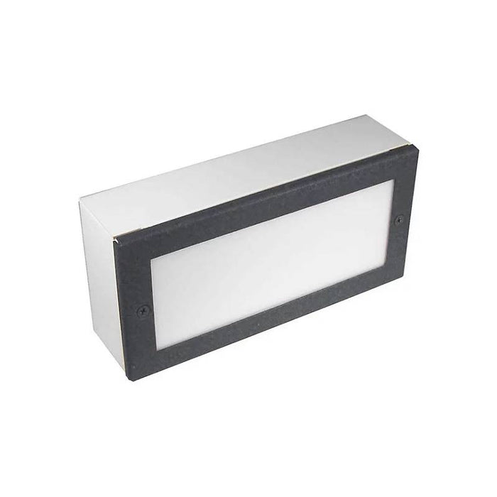 Focus Industries SL44LED 8" 2W Rectangle LED Paver Light, 3000K, 12V - Aluminum with Weathered Iron