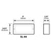 Focus Industries SL44LED 8" 2W Rectangle LED Paver Light, 3000K, 12V