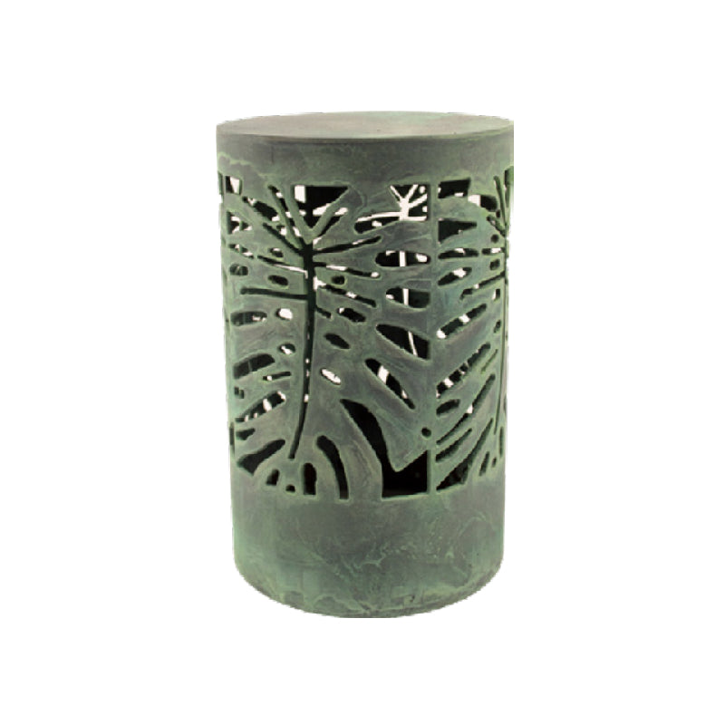 Focus Industries SL67 6" Tall LED Round Candle Lantern, Monstera