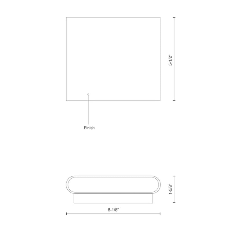 Kuzco AT68006-UNV Slate 1-lt 6" LED Outdoor Wall Sconce, 120-277V