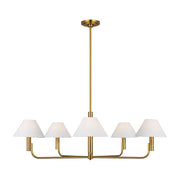 Visual Comfort SLC1005 Colfax 5-lt 41" LED Large Chandelier - Burnished Brass