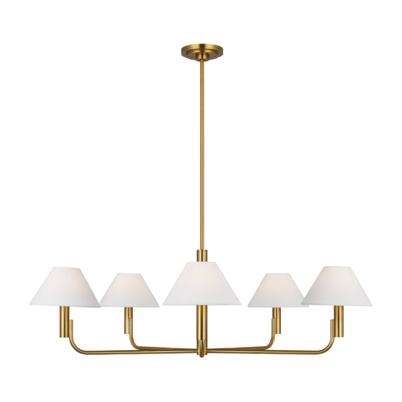 Visual Comfort SLC1005 Colfax 5-lt 41" LED Large Chandelier - Burnished Brass