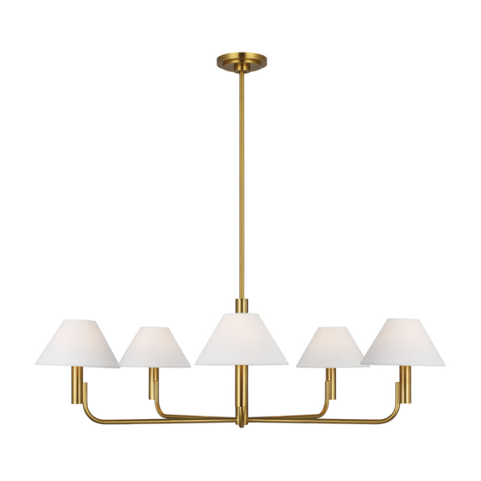 Visual Comfort SLC1005 Colfax 5-lt 41" LED Large Chandelier - Burnished Brass