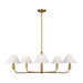 Visual Comfort SLC1005 Colfax 5-lt 41" LED Large Chandelier - Burnished Brass