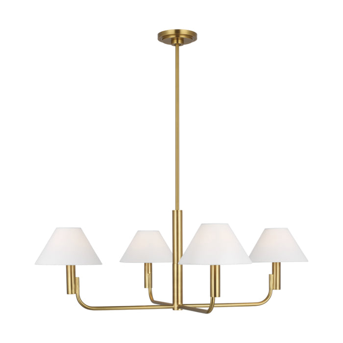 Visual Comfort SLC1014 Colfax 4-lt 35" LED Medium Chandelier - Burnished Brass