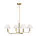 Visual Comfort SLC1014 Colfax 4-lt 35" LED Medium Chandelier - Burnished Brass