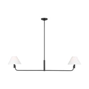 Visual Comfort SLC1022 Colfax 2-lt 55" LED Medium Linear Chandelier - Aged Iron