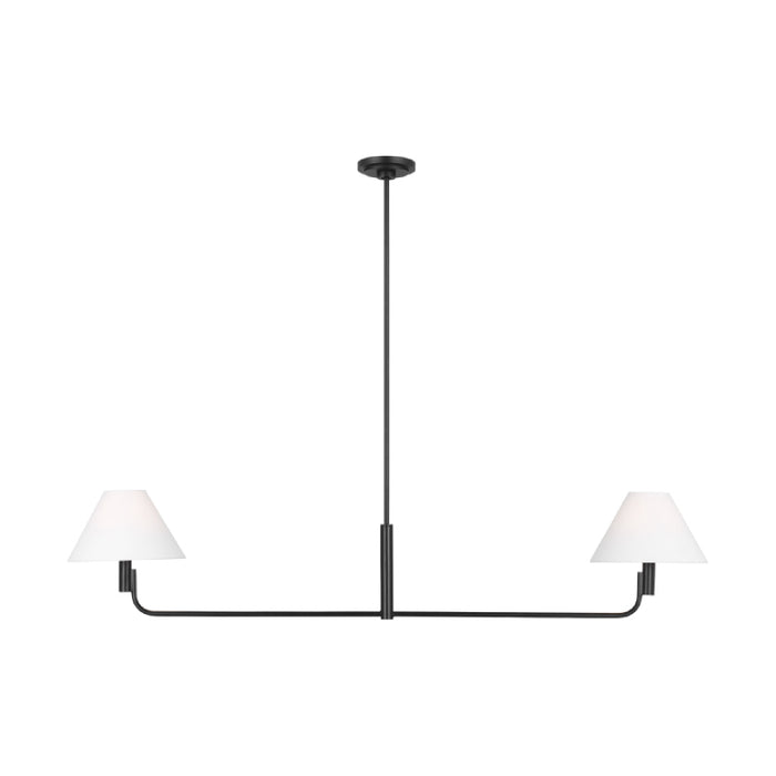 Visual Comfort SLC1022 Colfax 2-lt 55" LED Medium Linear Chandelier - Aged Iron