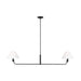 Visual Comfort SLC1022 Colfax 2-lt 55" LED Medium Linear Chandelier - Aged Iron