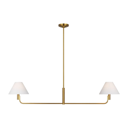 Visual Comfort SLC1022 Colfax 2-lt 55" LED Medium Linear Chandelier - Burnished Brass